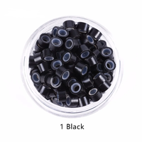 Vente en gros de 1000 pièces de micro-anneaux/enlants/perles en silicone de 4,5 mm * 2,5 mm * 3 mm pour extensions de cheveux humains, perles pour cheveux, anneaux nano