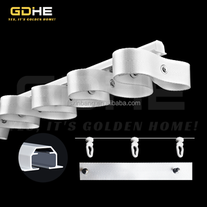 Système de rails de rideaux à ondulation en aluminium encastré de style minimaliste Monté au <span class=keywords><strong>plafond</strong></span> Conception intégrée <span class=keywords><strong>Rail</strong></span> de rideaux S Wave - Product Image 2