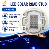 G105 Balise routière solaire automatique à LED, marqueur routier à énergie solaire, économie d'énergie, étanche, visibilité nocturne lumineuse, balise de signalisation routière