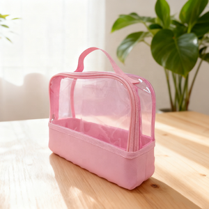 Nuova Borsa Trasparente da Viaggio in PVC, Pochette per Cosmetici e Accessori con Fondo Impermeabile - Product Image 3