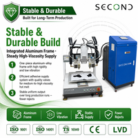 Machine de distribution de colle CNC à 3 axes certifiée CE, précision 0,025 mm, pour colle thermofusible, avec double valve et réservoir grande capacité