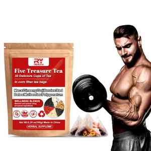 Thé détoxifiant aux dix trésors de ginseng OEM pour femmes et hommes, nettoyage naturel des reins à base de plantes chinoises, 6 ingrédients précieux, thé aromatisé - Product Image 1