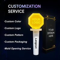 Bastón Luminoso LED Octagonal Recargable de 15 Colores |   Barra de Luz para Fiestas y Festivales de Música |   3 Modos de Control, Personalización por Aplicación
