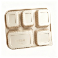 Boîtes à lunch jetables compostables de qualité alimentaire, emballage léger pour fêtes et supermarchés