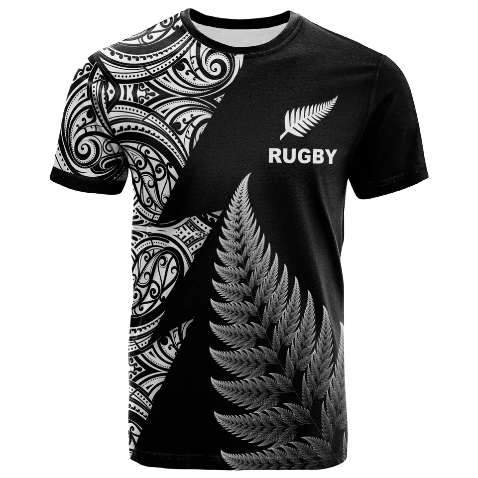 New Zealand Rugby Silver Fern Maori Tattoo Polynesian Custom Print Blank  Men's T Shirt Casual Tee Tops Short Sleeve Men T-shirts - Buy Men T Shirts  2022,Men's T-shirts,Plus Size Men's T-shirts Product