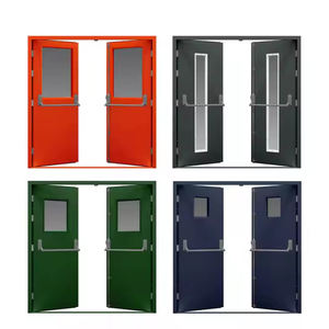 Shandong 90mins puerta ignífuga de acero barra de empuje de pánico puertas exteriores de acero inoxidable Certificado CE conjunto completo - Product Image 4