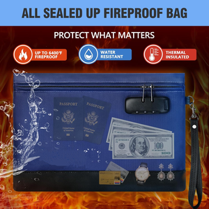 Hot bán chống cháy dây kéo túi với khóa an toàn tài liệu và tiền lưu trữ tập tin chống cháy nộp hồ sơ sản phẩm - Product Image 3