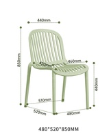 Chaises de salle à manger d'extérieur empilables modernes, meubles en plastique résistant aux intempéries pour patio et jardin
