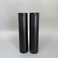 10ml 15ml 20ml 25ml 30ml 35ml 40ml 50ml 60ml Flacon à pompe sans air de luxe en U noir mat givré personnalisé pour lotion