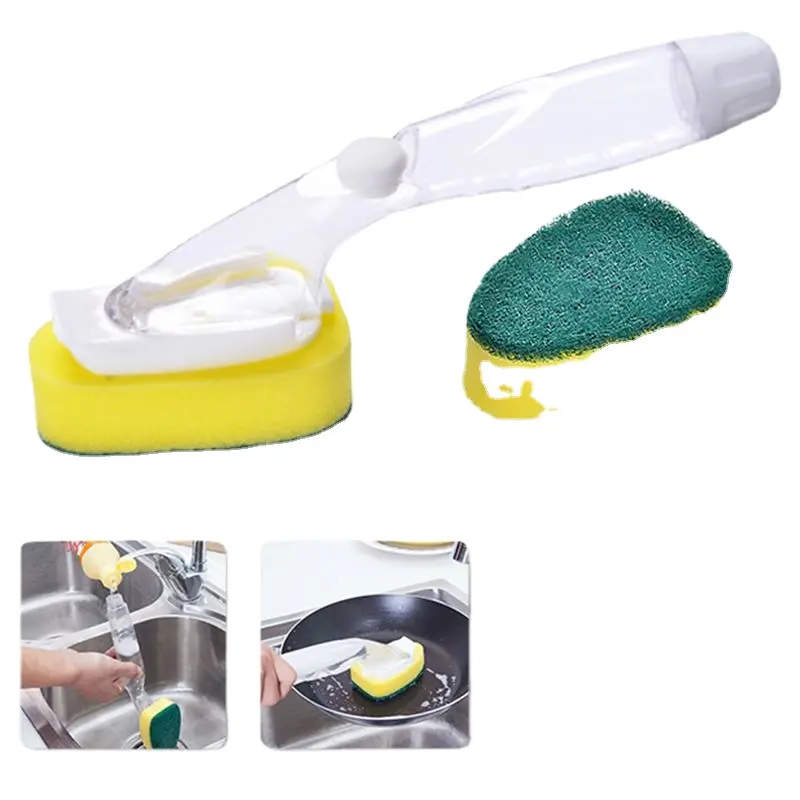 Сменный дозатор для мыла кухонный инструмент для чистки щетка с длинной ручкой с автоматическим наполнением губка для мытья посуды