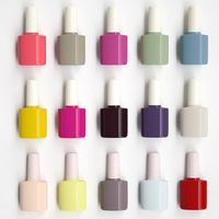 Laque à ongles colorée de 8ml Bouteille de vernis vide rechargeable Conteneur de gel personnalisé Fourniture d'emballages de manucure