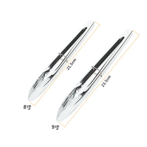 Stainless Steel Food Tongs Heat Resistant Oven Safe For Grilling Steak Bread Barbecue Utensils - Product Image 2