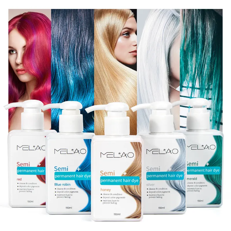 Wholesale Private Label Enhance Deepen Natural Color-Treated Hair Semi-permanent hair dye for 18 colors Coverage