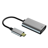 Câble adaptateur Type-C vers HDMI 4K 60Hz plaqué or avec gaine en PVC et blindage combiné pour HDTV et ordinateur