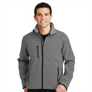 Custom Men's Softshell <b>Jacket</b> Windproof Water Resistant Full Zip Outdoor Hiking Lightweight Work Stretch <b>Jacket</b> - Product Image 1