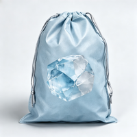 Vente en gros de grandes pochettes à cordon en tissu non tissé personnalisées, imprimées, réutilisables, anti-poussière, recyclables, pour le rangement de cosmétiques et de bijoux