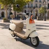 Scooter électrique rétro, cyclomoteur pour adultes, vélo électrique urbain, moteur sans balais, 3 vitesses, 3 roues, phare, dossier passager