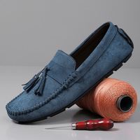 Chaussures Doudou en cuir rouge pour hommes, nouvelle couleur, en flanelle brillante, style décontracté, chaussures en tissu de style Peking ancien, tendance, type mocassins