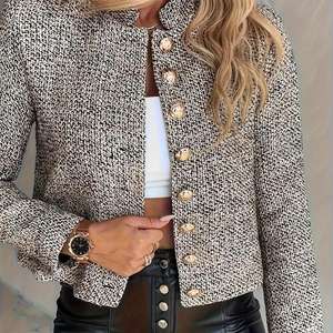 Giacca Corta in Tweed da Donna Elegante e Casual con Logo Personalizzato, Alta Qualità, Stile Streetwear, per Primavera e Autunno - Product Image 4