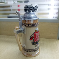 Chope à bière allemande de style européen rétro créative grand verre à vin racine bière tasse en céramique tasse en relief peinte à la main tasse tasse