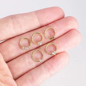 Bijoux de piercing en acier chirurgical Gaby, anneau de nez, clicker de septum, anneau d'oreille, anneau de nez, bijoux de mode, bijoux de piercing - Product Image 4