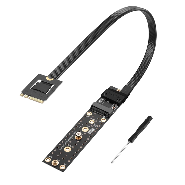 M.2 NGFF Key A+E to M.2 M Key Extender Cable NVME SSD Riser Cable with M2 Male to Female Consumer Electronics