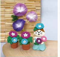 Ornamen Kucing ZAKKA Musim Panas Motif Semangka, Figur Mainan Trendi, Dekorasi Mobil, Kerajinan Resin DIY Blind Box