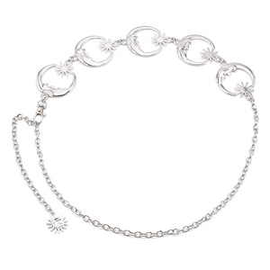 โซ่คาดเอวโลหะรูปพระจันทร์  วัสดุโลหะผสมสังกะสี สไตล์พังก์  สำหรับใส่ทุกวัน  แฟชั่นเครื่องประดับร่างกาย - Product Image 3