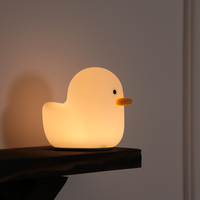 Lampe de chevet en Silicone en forme de canard mat, mignon, Animal, décoration de Table, veilleuse pour enfants et bébés