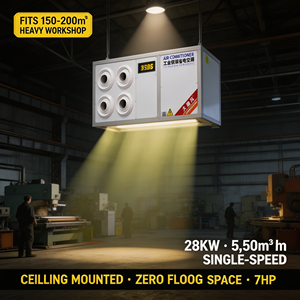 <span class=keywords><strong>Aire</strong></span> <span class=keywords><strong>Acondicionado</strong></span> Industrial Split de Techo 28KW con Cortina de Agua, Ahorro de Energía, 380V <span class=keywords><strong>R410A</strong></span> para 150-200 m² ㎡   Almacén de Fábrica - Product Image 2