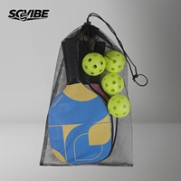 Ensemble de raquettes et de palettes de pickleball en bois de peuplier avec sac de transport en filet et balles pour enfants - Kit de jeu promotionnel OEM