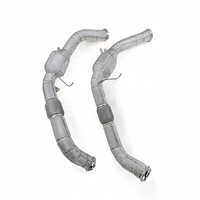 Pipa Depan Performa Tinggi Tanpa Lampu Kegagalan Mesin untuk Porsche Panamera 971 2.9T 2019+ High Flow SS304 Upgrade Mobil Balap