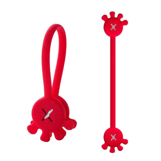 Magnetic cable organizerReusable Silicone Cord Organizer Cable Ties Colorful Reusable Elastic Silicone Cable Tie