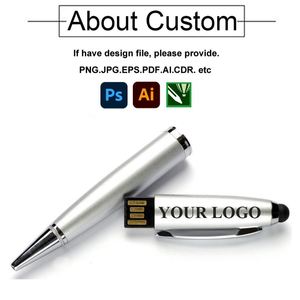 Custom With Pendrive Flash Pen Drives Logo 8Gb 16Gb 32Gb 64Gb Usb 2.0 3.0 Metal 128 Gb U Disk <b>Memory</b> - Product Image 4