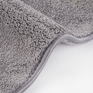 Toalla de microfibra para lavado de autos, absorbente y gruesa, para limpieza del interior del auto, color gris sólido - Product Image 2
