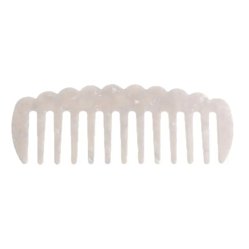 Custom Logo Rectangle Anti Static Cellulose Acetate Comb Plastic Wide Tooth Hair Comb