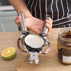 Ouvre-bocal en métal, outil à levier, ouvre-bouteille multifonctionnel <span class=keywords><strong>pour</strong></span> mains faibles, en acier inoxydable - Product Image 3