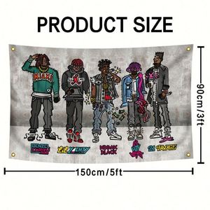 3x5ft ผ้าพรีเมี่ยมคุณภาพสูง90x150cm ธงสั่งทำธงสำหรับนักร้อง - Product Image 6