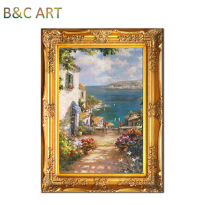 Permadani hiasan dinding lukisan minyak tangan lanskap Prancis cetakan gambar antik definisi tinggi - Product Image 3