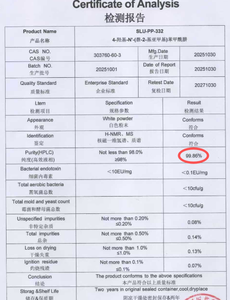 SLU-PP-332 Poudre CAS 303760-60-3 Pureté 99% Matériaux intermédiaires de synthèse Fabriqué en Chine Shanghai - Product Image 6