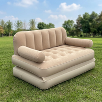 Canapé-lit gonflable de voyage durable et étanche avec pompe à air intégrée, pliable, idéal pour le camping, les voyages en voiture et les appartements