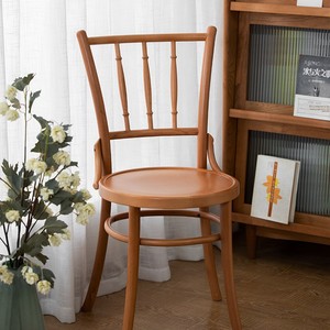 Chaise de salle à manger en bois massif de style nordique, design moderne rétro nostalgique, pour <span class=keywords><strong>restaurant</strong></span> et hôtel - Product Image 1