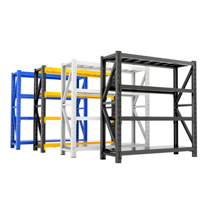 Estanterías de Almacenamiento de Largo Alcance sin Pernos, <span class=keywords><strong>Colores</strong></span> Personalizados, 4 Niveles, Profundidad Ajustable, Resistencia Media, para Almacenes Industriales, Estantes Metálicos - Product Image 1