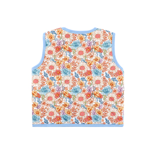 Puresun Vente en gros Gilet matelassé pour filles style hiver personnalisé, imprimé floral, chaud et confortable, veste <span class=keywords><strong>sans</strong></span> manches matelassée pour enfants de 10 à <span class=keywords><strong>12</strong></span> <span class=keywords><strong>ans</strong></span> - Product Image 3