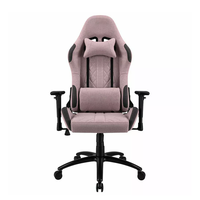 Chaise de jeu personnalisée par le fabricant, accoudoirs 3D, tissu, mousse haute densité, appui-tête amovible, chaise d'ordinateur pour la maison et le bureau