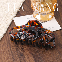 Pince à cheveux JIAYANG Premium, nouvelle pince à cheveux ondulée rose mate, grande pince à cheveux douce et élégante pour cheveux épais, accessoire pour cheveux