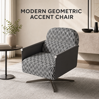 Fauteuil individuel de style mid-century moderne, rembourré en similicuir écologique, avec rembourrage en éponge haute densité, pour hôtel, OEM ODM
