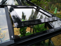 Serre de jardin ultra-robuste en aluminium avec verre trempé de 4 mm, système de vitrage à capuchon, fourni directement par l'usine