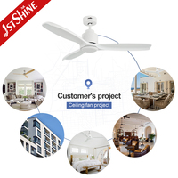 1stshine ventiladores luz decorativa ventilador de techo 3 aspas de madera blanco 52 pulgadas ventilador con control remoto
