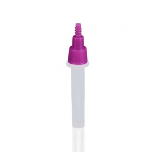 Flacon d'échantillonnage médical jetable en plastique Kangmeng pour tests d'acides nucléiques 10 ml avec bouchon violet - Product Image 1